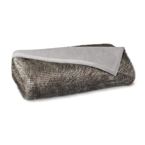 Owl Feather Faux Fur Throw, 50