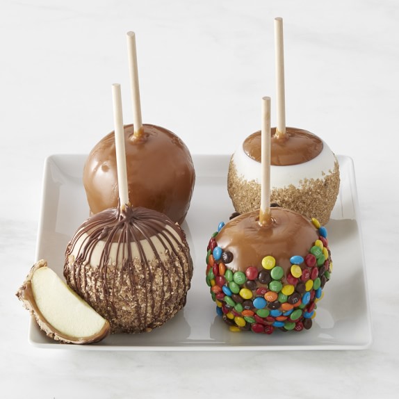 Rocky Mountain Chocolates Assorted Caramel Apples, Set of 4
