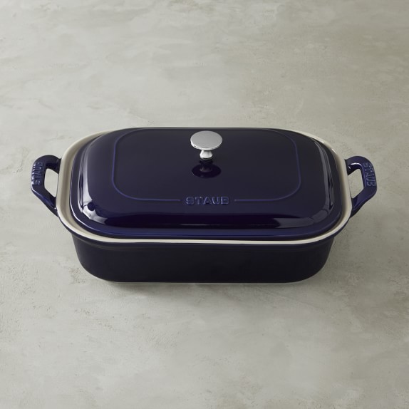 Staub Stoneware Rectangular Covered Baker, Sapphire