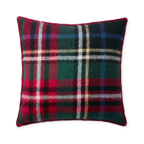 Italian Lambswool Pillow Cover, Black Stewart