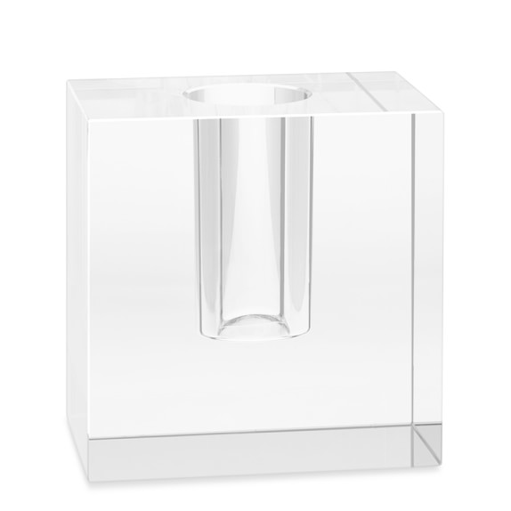 Crystal Block Vase, Medium
