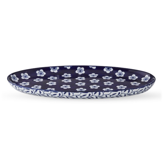 Blue and White Ceramic Vanity Tray
