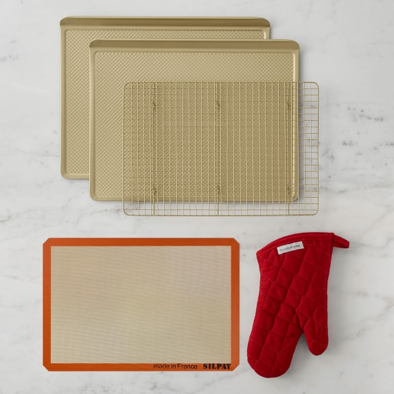 Williams Sonoma Cookie Baking Set: Goldtouch™ 3-Piece Cookie Set, Silpat & Oven Mitt