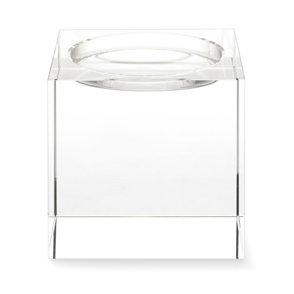 Crystal Pillar Holder, Small, Clear
