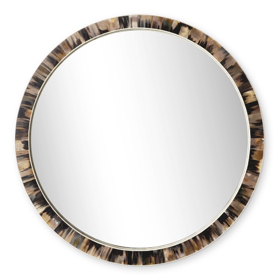 Horn And Bone Round Mirror