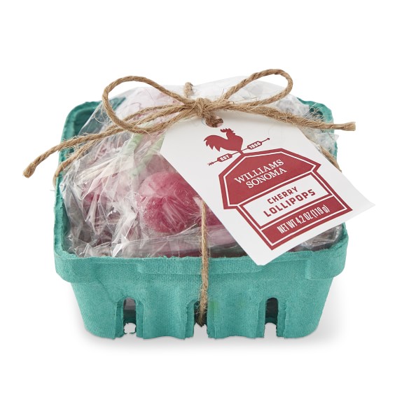Williams Sonoma Cherry Lollipops in Basket