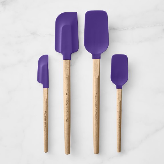 Williams Sonoma Silicone Spoonula with Classic Wood Handle, Purple