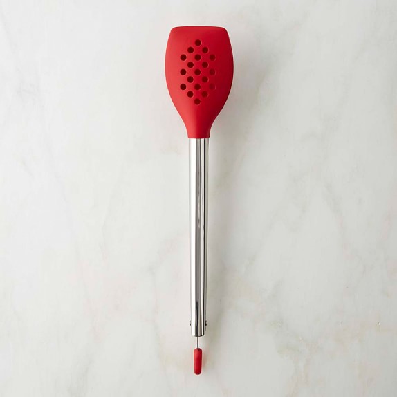 Williams Sonoma Silicone Utensils Braising Tongs, Red