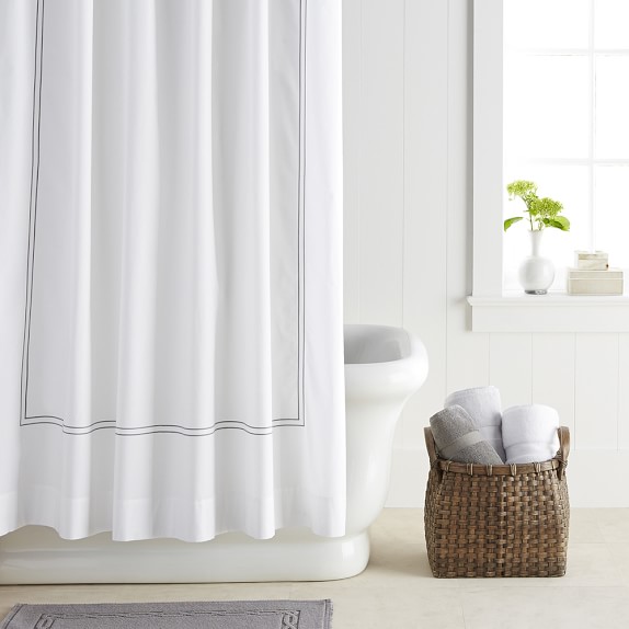 Hotel Shower Curtain, Grey