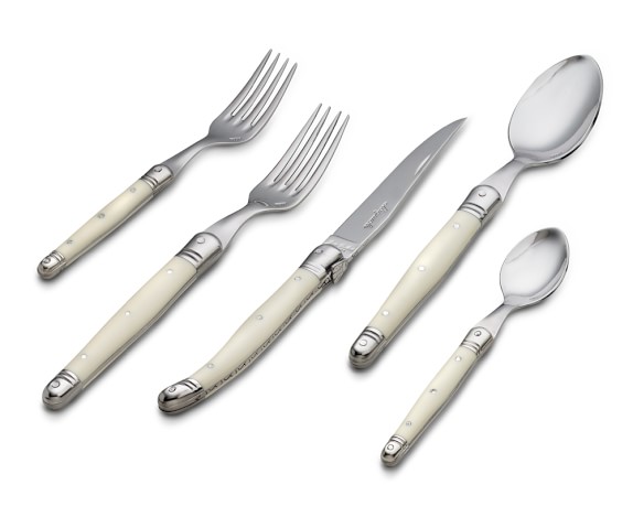 Laguiole 5-Piece Flatware Set, Ivory
