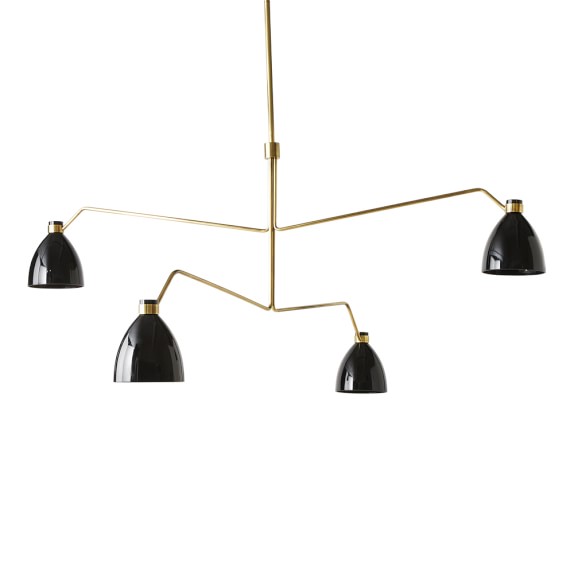 Collins Chandelier, Antique Brass