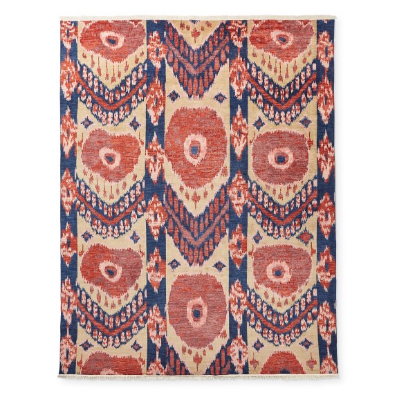 Made to Order Luke Irwin Ikat Nadya Hand Knotted Rug, 2.6' X 8', Multi