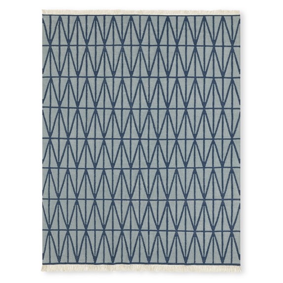 Arrow Flatweave Rug, 6x9', Blue