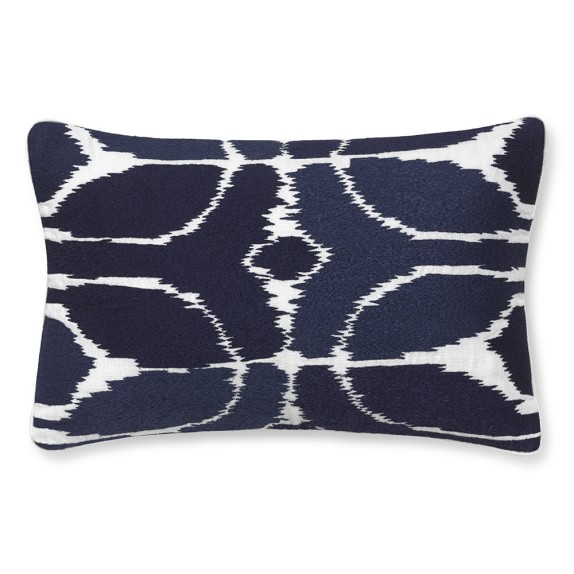 Embroidered Ikat Pillow Throw Pillow Williams Sonoma