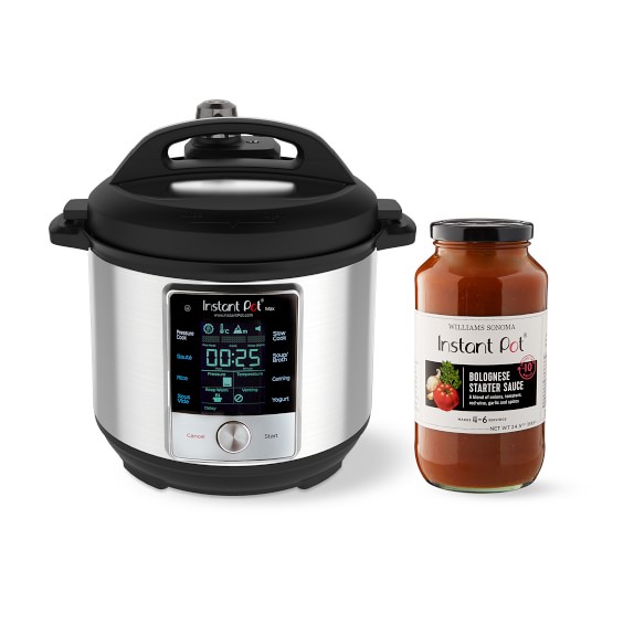 Instant Pot Max Multi-Use Programmable Pressue Cooker with Pasta Night Starter Sauces, 6qt.