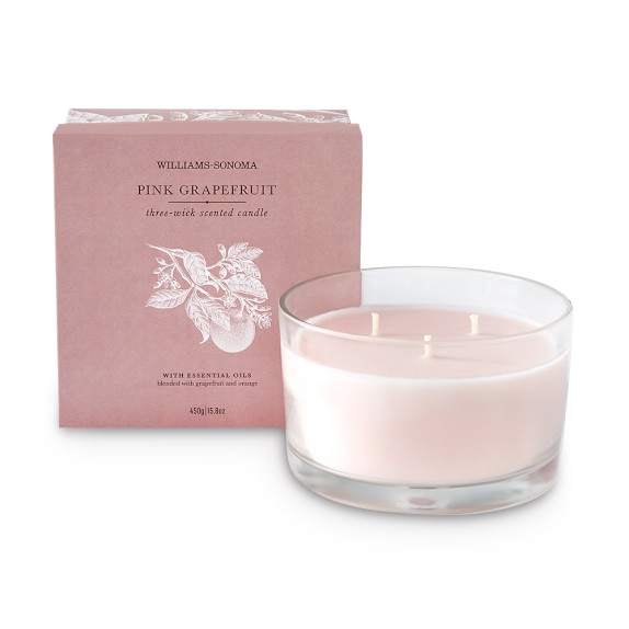 Williams Sonoma Pink Grapefruit Triple-Wick Candle
