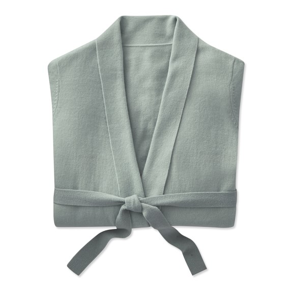 Long Cashmere Robe, Small, Seafoam