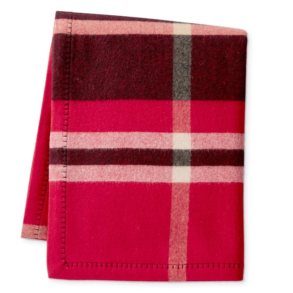 Plaid Lambswool Throw, 50