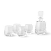 Williams Sonoma Estate Decanter & Double Old-Fashioned Glasses, Set of 4