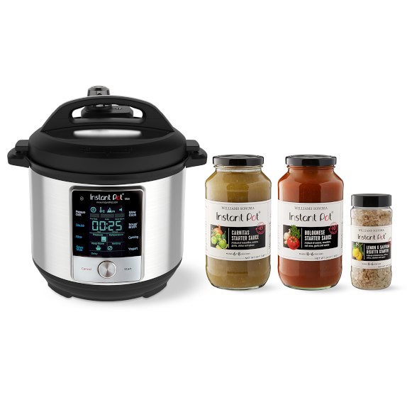 Instant Pot Max Multi-Use Programmable Pressure Cooker with Easy Weeknight Meals Starter Sauces, 6qt.
