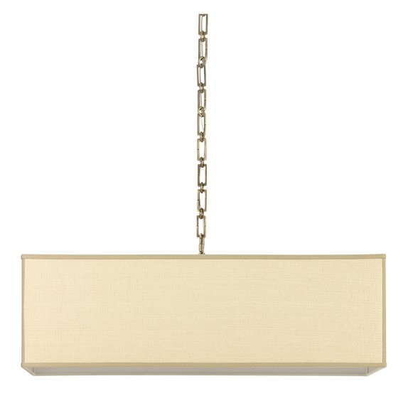 Raffia Custom Linear Pendant Light Williams Sonoma