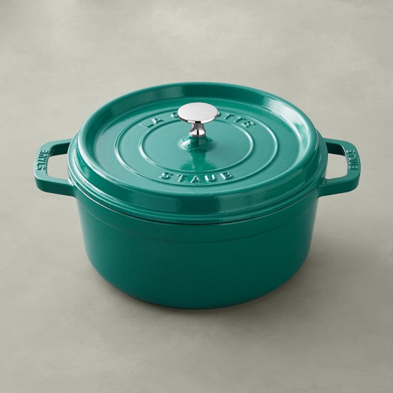 Staub Cast-Iron Round Dutch Oven, 4-Qt.,Turquoise