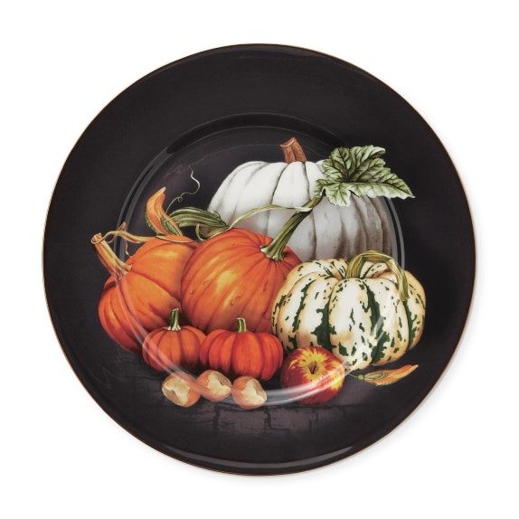 Harvest Pumpkin Dinner Plates, Set of 4