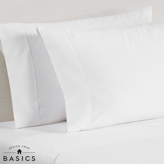 Design Crew Basics Organic Cotton Pillowcases, Set of 2, Standard