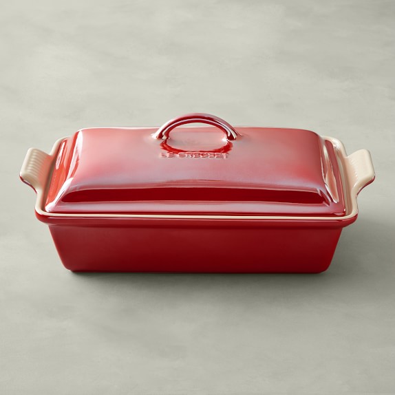 Le Creuset Stoneware Pearlized Rectangular Baker, Red