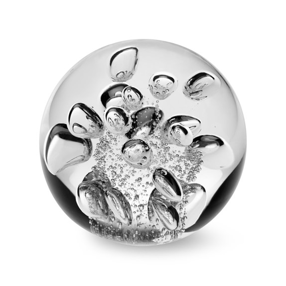 Art Glass Orb, Large Clear