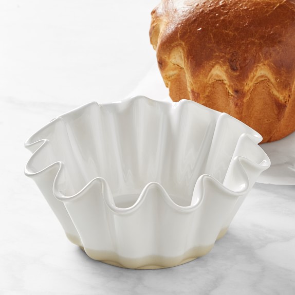 Emile Henry Artisinale Glaze Brioche Pan, White