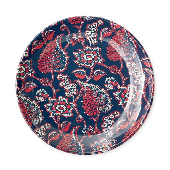 Newport Floral Outdoor Melamine Dinner Plates, Set of 4