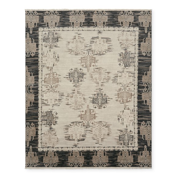 Made to Order Kendra Hand Knotted Rug, 2.6' X 8', Black
