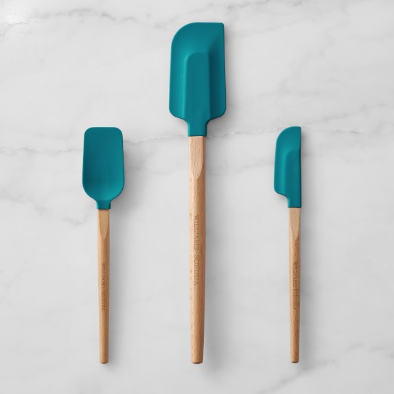 Silicone Spatulas, Set of 3, Enamel Blue