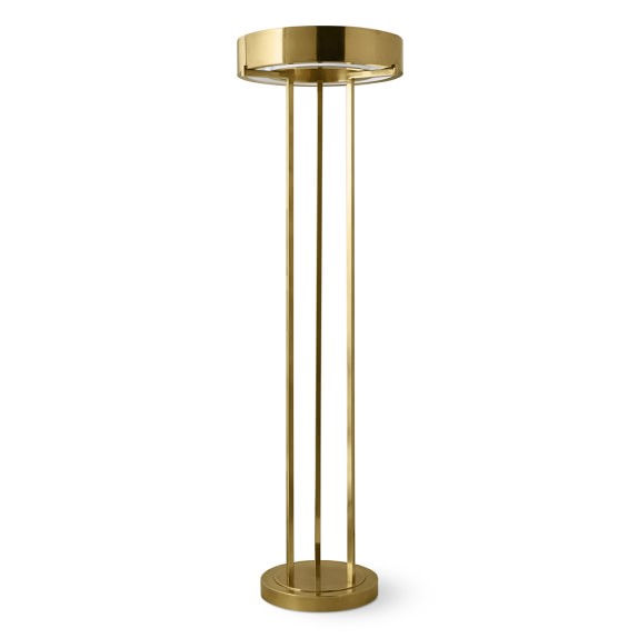 Upton LED Floor Lamp, Antique Brass