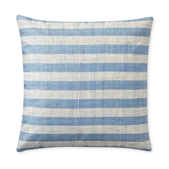 AERIN Woven Stripe Raffia Pillow Cover, 20