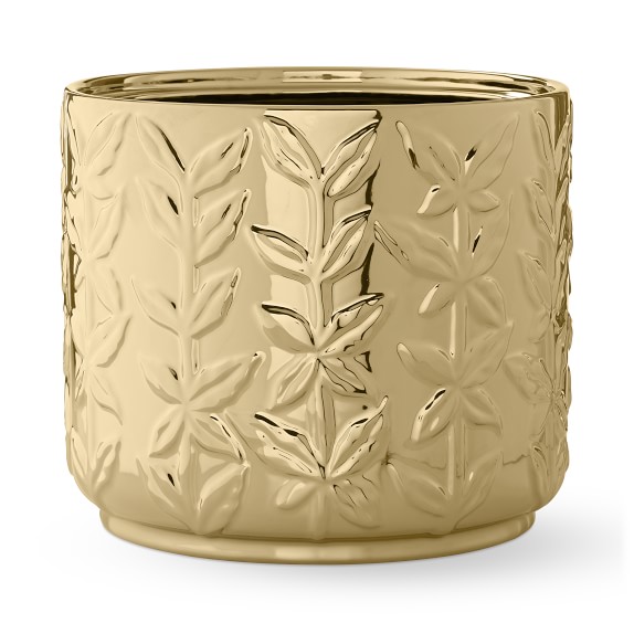 AERIN Winter Vine Ceramic Relief Cachepot, Small