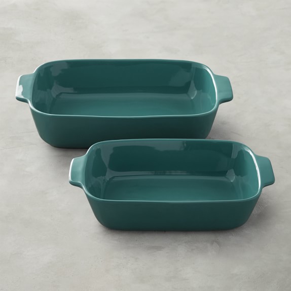 Rectangular Bakers, Set of 2, Aqua
