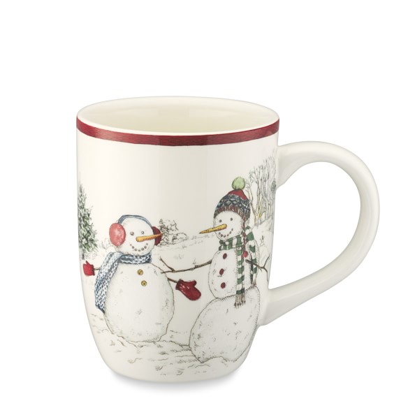 Snowman Mugs, Set of 4