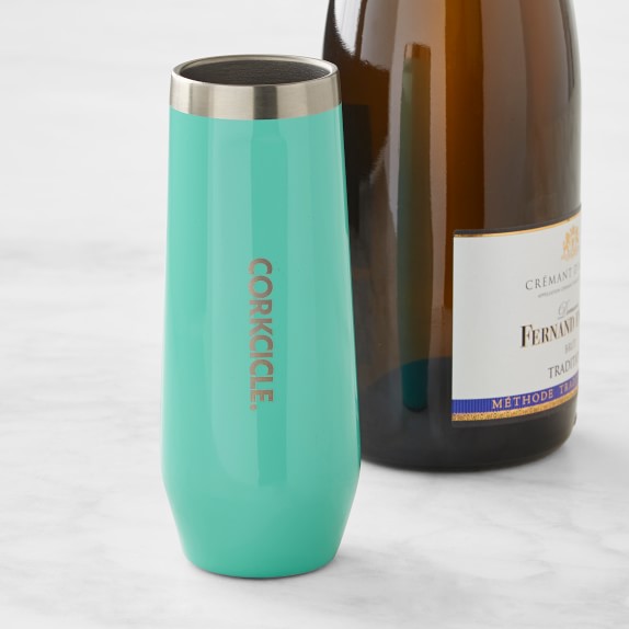 Corkcicle Stemless Champagne Flute, Turquoise