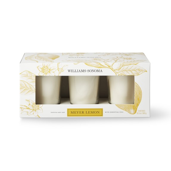 Williams Sonoma Meyer Lemon Votive Candles
