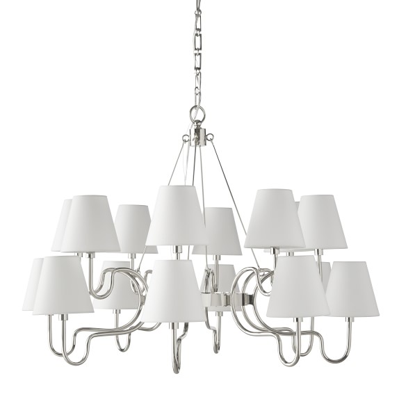 Lucio Chandelier Small Polished Nickel Elegant Lucio Chandelier Small Polished Nickel