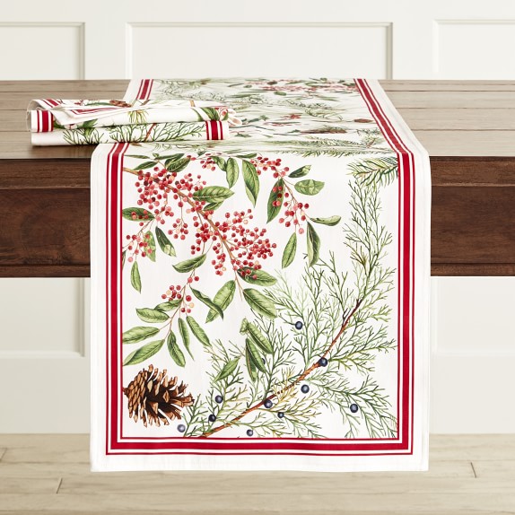Woodland Berry Table Runner Williams Sonoma