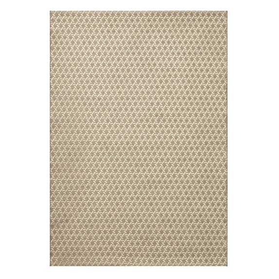 Faux Natural Textural Cane Indoor/Outdoor Rug, 6x9', Angora