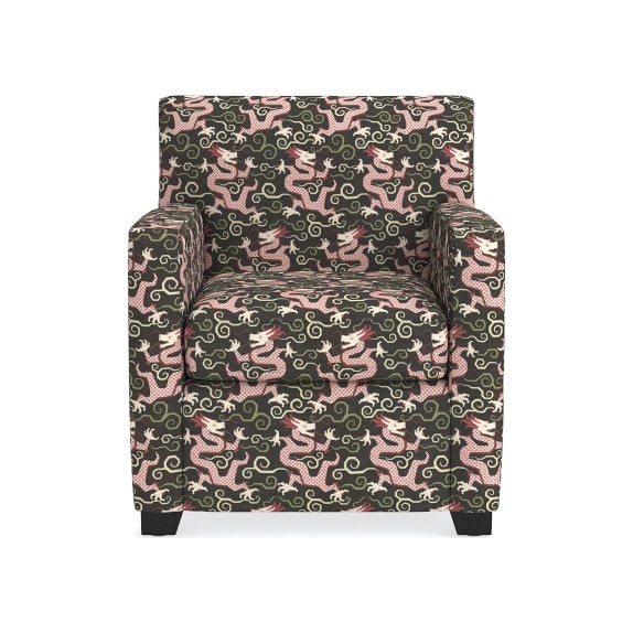 Brighton Chair, Schumacher Bixi Dragon, Black