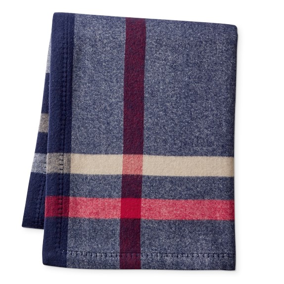 Plaid Lambswool Throw, 50