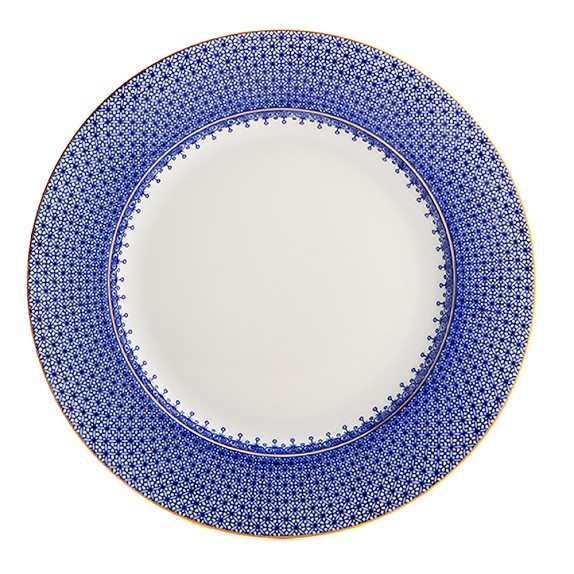 Mottahedeh Dinner Plate, Blue Lace