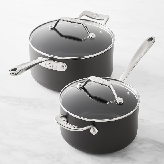 AllClad Essentials Nonstick Sauce Pans, Set of 2Pots & Pans Sets Williams Sonoma