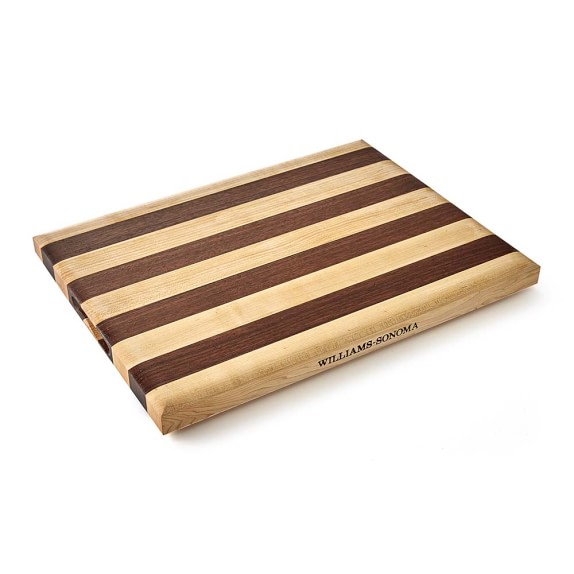 Williams Sonoma Striped Cutting Board Maple Walnut Williams