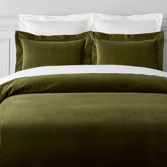 Classic Velvet Duvet Cover King Cal King Moss Williams Sonoma